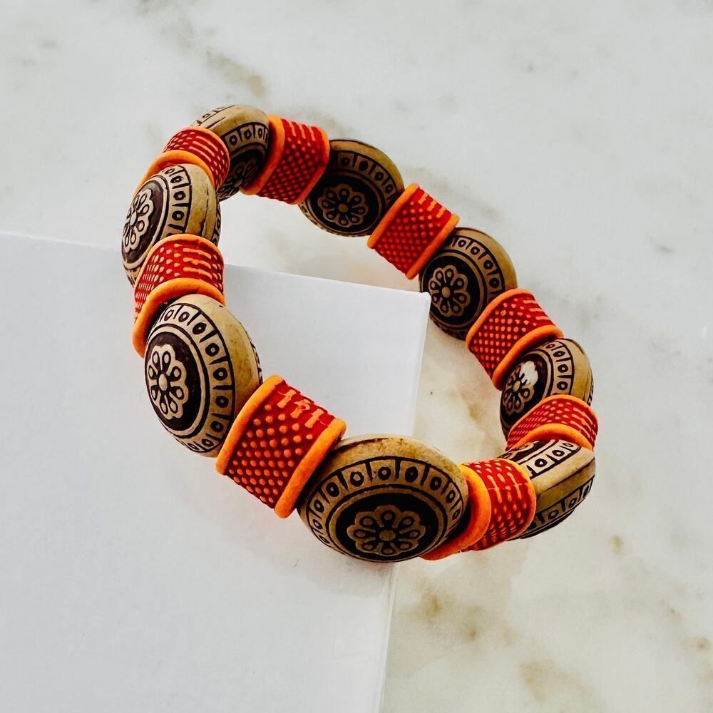 "Wo Som Bo" Coconut Shell Bracelet-Handmade Ghanaian Jewelry